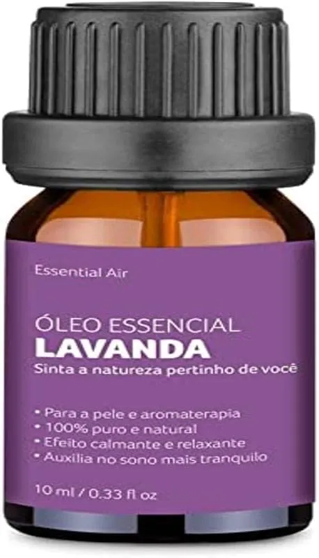 Frasco âmbar de óleo essencial de lavanda Multi Saúde 10ml