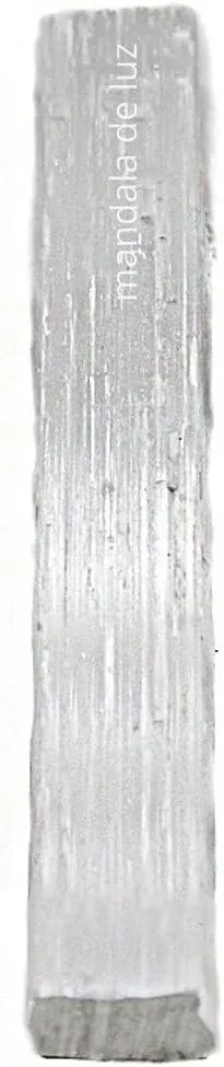 Bastão de selenita natural polido 10cm para limpeza energética