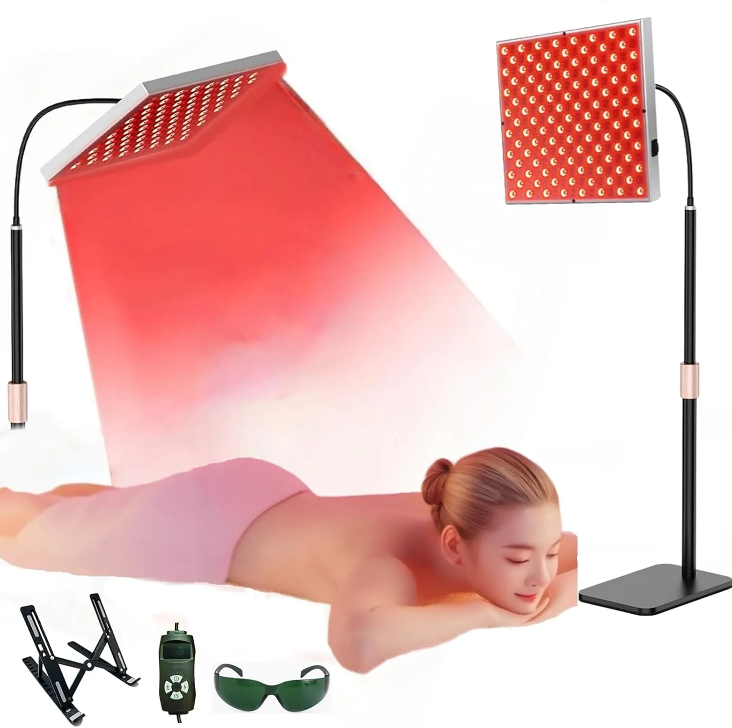 Painel de terapia de luz vermelha 225 LEDs 660nm e 850nm infravermelho