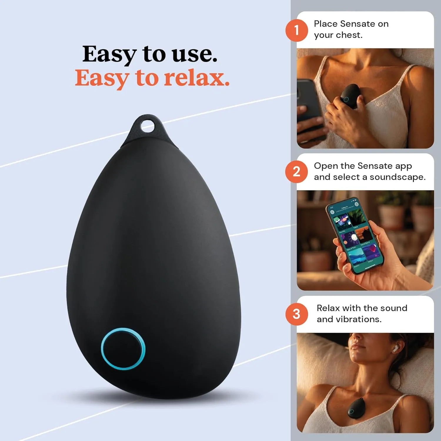 Sensate 2 — dispositivo de vibração infrasônica esternal para regulação parassimpática (foto Amazon BR)